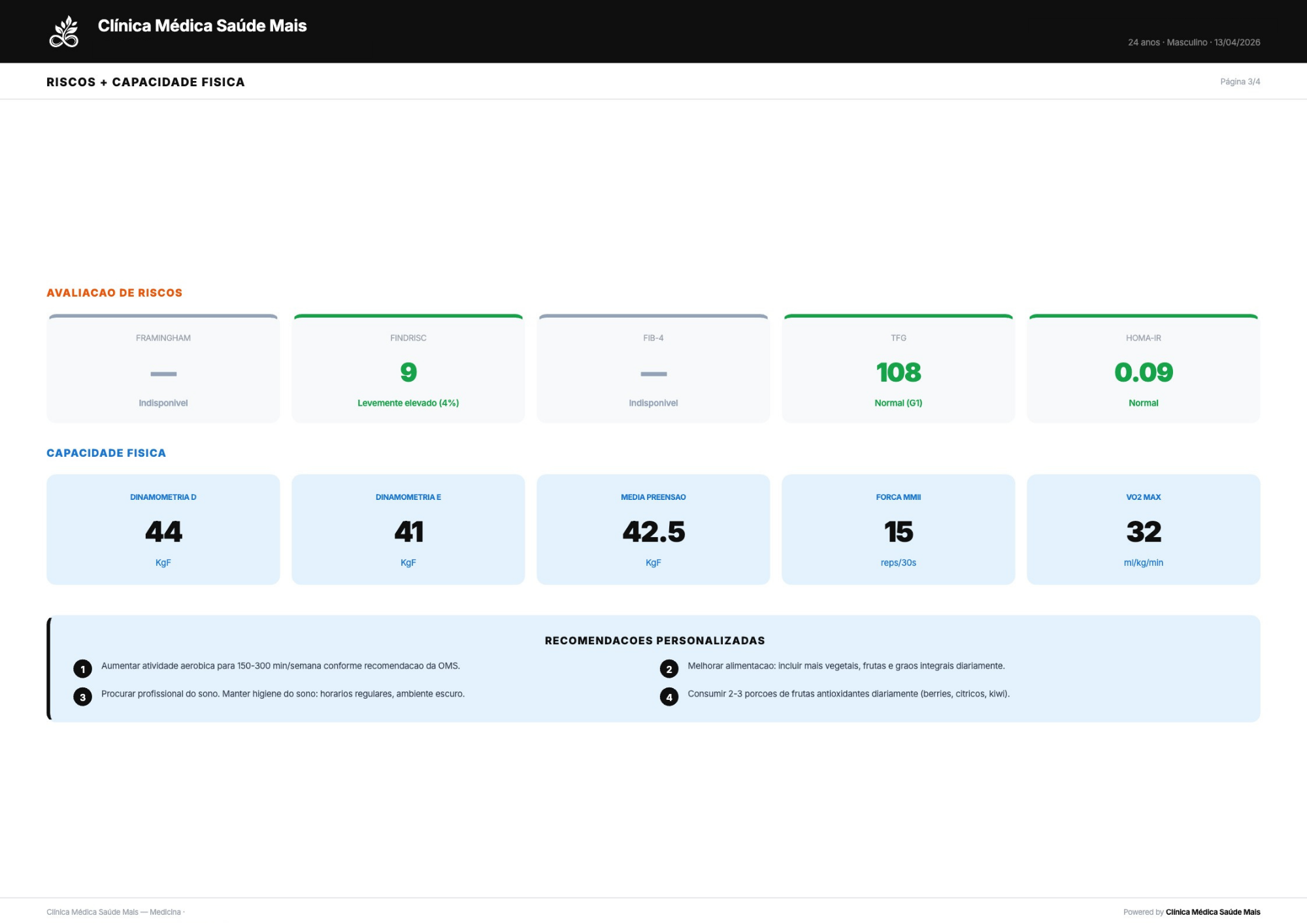 Riscos e Capacidade Física